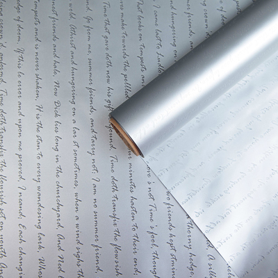 Пленка для цветов "Послание", серебро, 0,6 х 10 м