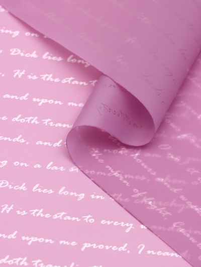 Пленка для цветов «Послание», сиреневый, 0.6×10 м