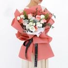 Пленка для цветов "Бриллиант", серо-розовый, 58 см х 5 м - Фото 3