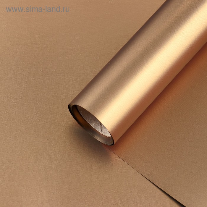 Пленка для цветов "Металл", бронза, 58 см х 5 м - Фото 1