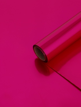 Пленка для цветов 'Металл', розовый, 58 см х 5 м