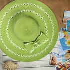 Шляпа пляжная "Меллита" с бантом, цвет зелёный, обхват головы 58 см, ширина полей 14 см - Фото 1