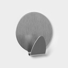 Крючки самоклеящиеся SAVANNA «Круг», 2 шт., металл, 3.7×3.5×1.5 см, хромированные - Фото 5