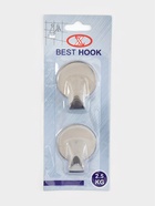 Крючки самоклеящиеся SAVANNA «Круг», 2 шт., металл, 3.7×3.5×1.5 см, хромированные - Фото 12