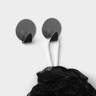 Крючки самоклеящиеся SAVANNA «Круг», 2 шт., металл, 3.7×3.5×1.5 см, хромированные - Фото 4