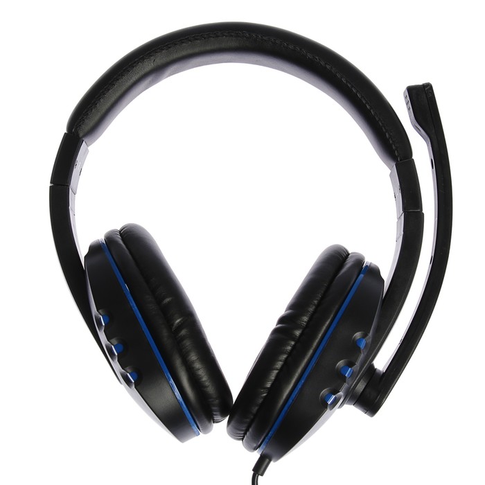 Наушники Defender Warhead G-160, игровые, микрофон, 3.5 мм, 2.5 м, черно-синий - фото 51296502
