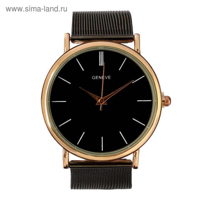 Часы наручные женские "Ливато", d-3.7 см, черные - Фото 1