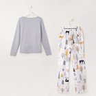 Пижама женская KAFTAN "Snow" серый/белый, р. 48-50 - Фото 6
