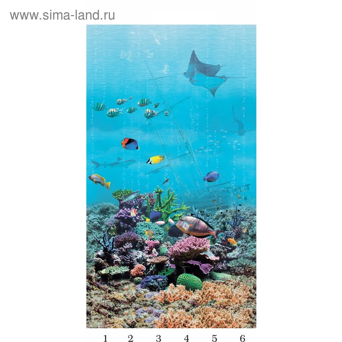 Панели ПВХ  PANDA "Подводный мир" узор   01140 2700х250х8мм - Фото 1