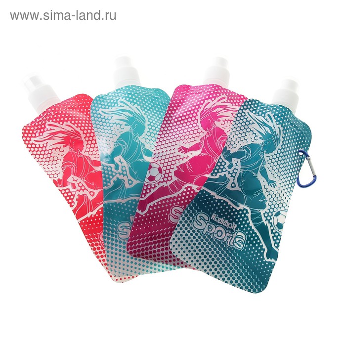 Бутылочка с карабином "Спорт", цвета МИКС - Фото 1