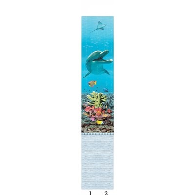 Панели ПВХ  PANDA "Подводный мир" (с плиткой) узор  03820 2700х250х8мм
