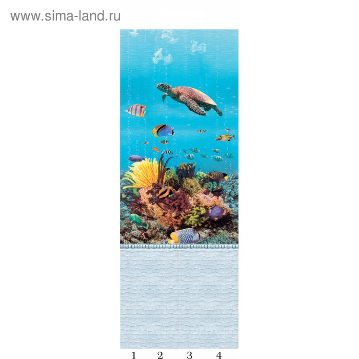 Панели ПВХ  PANDA "Подводный мир" (с плиткой) узор  03830 2700х250х8мм - Фото 1