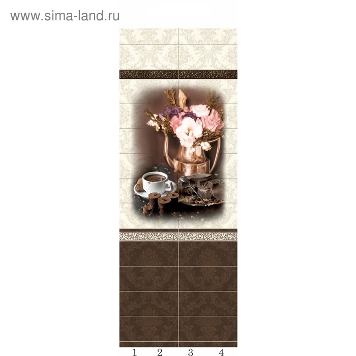 Панели ПВХ  PANDA "Шоколад" узор  05330 2700х250х8мм - Фото 1