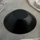 Салатник стеклянный «Линеа Блэк», 450 мл, d=16,2 см, упрочнённый, цвет чёрный - Фото 3