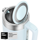 Чайник электрический Kitfort KT-659-3, металл, 1.7 л, 2200 Вт, голубой - Фото 3