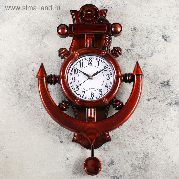 Часы настенные, серия: Море, "Каракка", с маятником, дискретный ход, 29 х 39 см - Фото 1