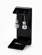 Подставка под серьги, кольцо, 4×4.5×9.5 см, толщина 2 мм, чёрная - Фото 1