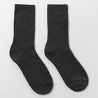 Носки мужские махровые, цвет тёмно-серый, размер 27-29 - фото 320300206