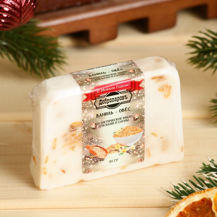 Мыло СПА - уход для бани и сауны "Ваниль-овёс" Добропаровъ 80 гр - Фото 1