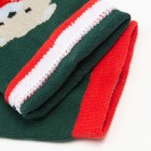 Носки женские новогодние «Новогодний мишка», цвет зелёный, размер 23-25 - фото 23024732