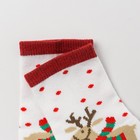Носки детские «Новогодний олень», цвет белый, размер 14-16 - Фото 2