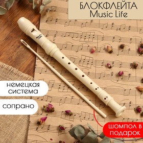 Блокфлейта Music Life, 8 отверстий, немецкая система, сопрано 4417173