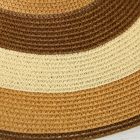 Шляпа пляжная "Лайма", цвет коричнево-бежевый, обхват головы 58 см, ширина полей 11 см - Фото 2