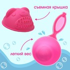 Ковш для купания и мытья головы, детский банный ковшик, хозяйственный «Мишка», 600 мл., цвет розовый - Фото 2