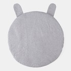Ковёр детский игровой Крошка Я «Зайка», цвет серый, d 90 см, 100% хлопок - Фото 3
