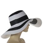 Шляпа пляжная "Лайма", цвет черно-белый, обхват головы 58 см, ширина полей 11 см - Фото 3