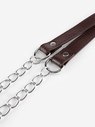 Ручка для сумки, с цепочками и карабинами, 120×1.8 см, коричневая - Фото 4