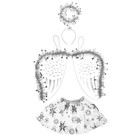 Карнавальный набор «Снежинка», 3 предмета: ободок, крылья, юбка, 3-5 лет - Фото 1