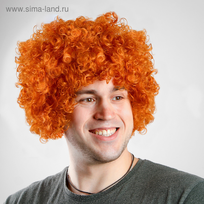 Карнавальный парик «Объём», 120 г, цвет рыжий - Фото 1