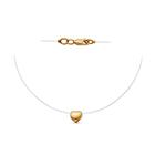 Колье «Сердечко» на леске, позолота, 38 см - Фото 1