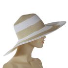 Шляпа пляжная "Лайма", цвет бело-бежевый, обхват головы 58 см, ширина полей 11 см - Фото 3