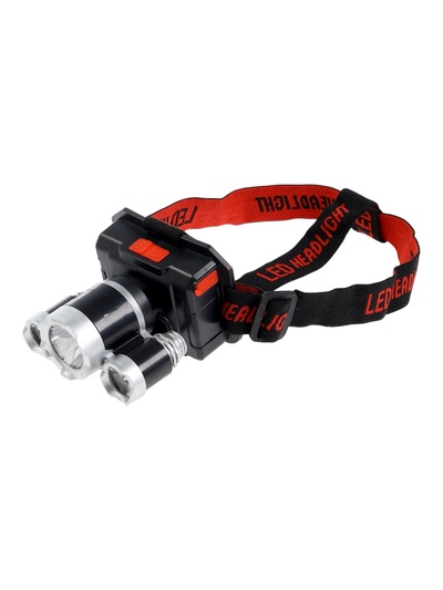 Фонарь налобный аккумуляторный "Мастер К", 10 Вт, 1200 мАч, 600 лм, 8 х 9 х 6 см