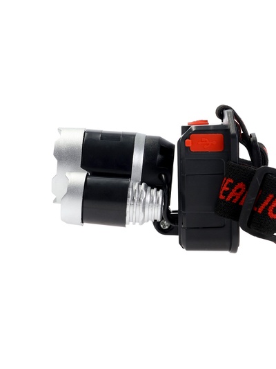 Фонарь налобный аккумуляторный "Мастер К", 10 Вт, 1200 мАч, 600 лм, 8 х 9 х 6 см