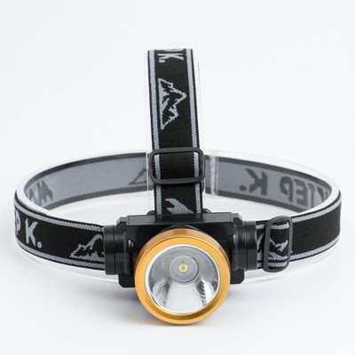 Фонарь налобный аккумуляторный «Мастер К», 3 режима, от USB, 5×7 см