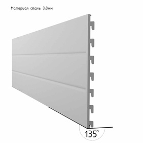 Панель для стеллажа угловая 90×2,5×35 см, цвет белый 4609581