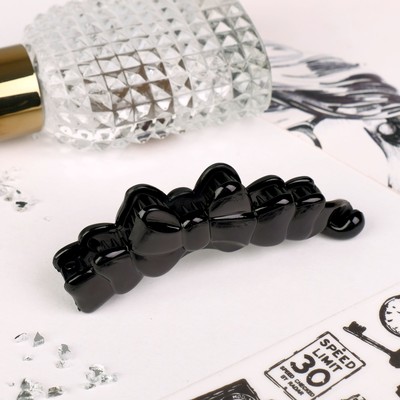 Банан для волос «Классика чёрный», бантик изящный, 9.5 см, чёрный