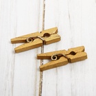 Прищепки декоративные в тёмном золоте, 50 шт. - Фото 4