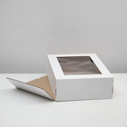 Кондитерская упаковка с окном, для десертов и тортов, 39?29?12 см (комплект 5 шт) - фото 20978291