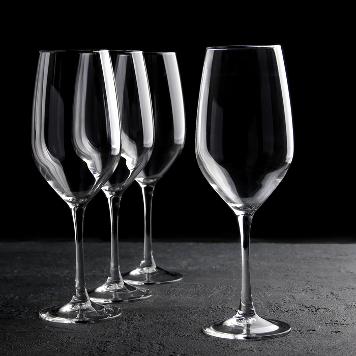 Набор стеклянных бокалов для вина «Время дегустаций. Бордо», 580 мл, 4 шт