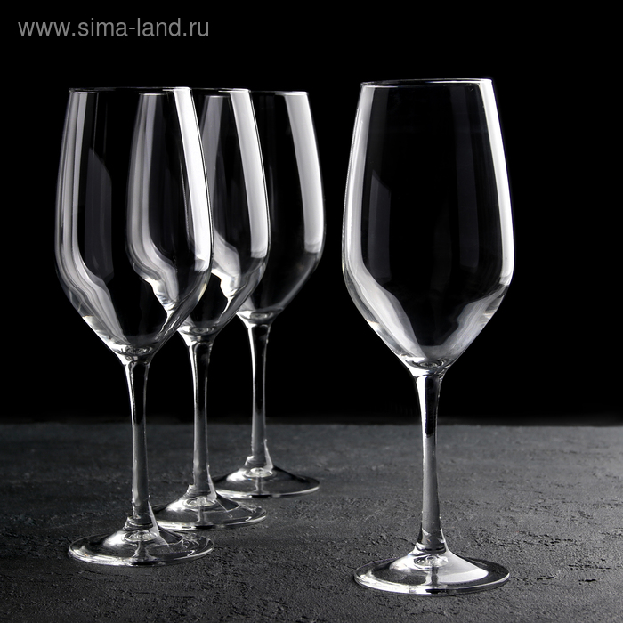Набор стеклянных бокалов для вина «Время дегустаций. Бордо», 580 мл, 4 шт - Фото 1