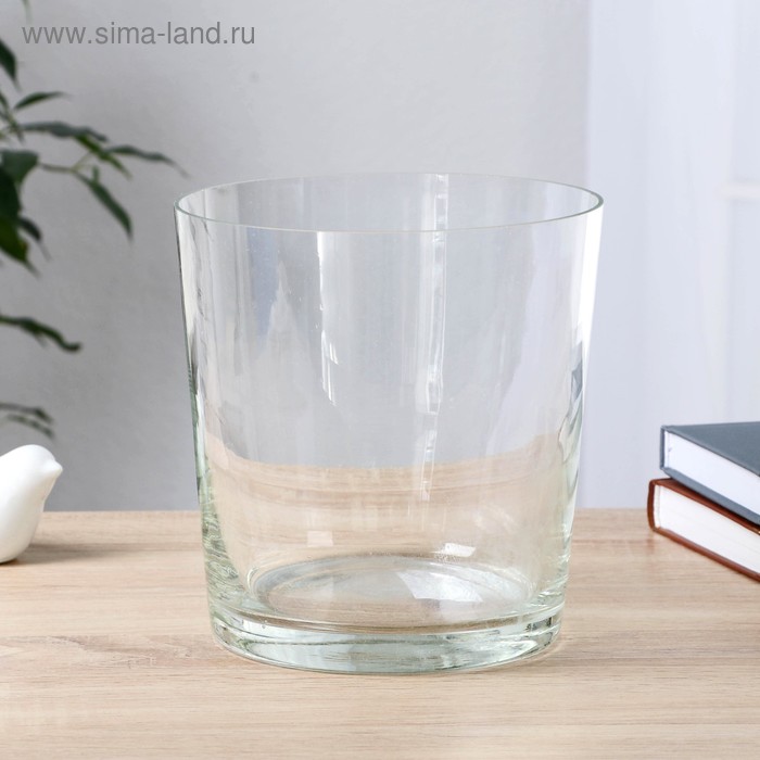 Ваза «Коническая», d=17 см, h=19 см, стекло, прозрачная - Фото 1