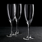 Набор стеклянных бокалов для шампанского «Эдем», 170 мл, 3 шт - фото 318236895