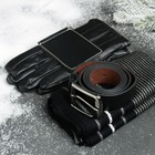 Подарочный набор "С Новым годом!": шарф, ремень, перчатки, зажим для денег - Фото 2