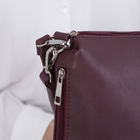 Сумка женская, отдел на молнии, наружный карман, длинный ремень, цвет бордовый - Фото 5