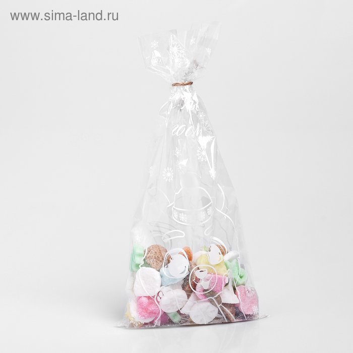 Пакет подарочный пластиковый «Веселья в новом году», 14 х 29,5 см - Фото 1