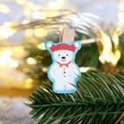 Прищепки декоративные «Новогодние мишки», набор 10 шт. - Фото 3